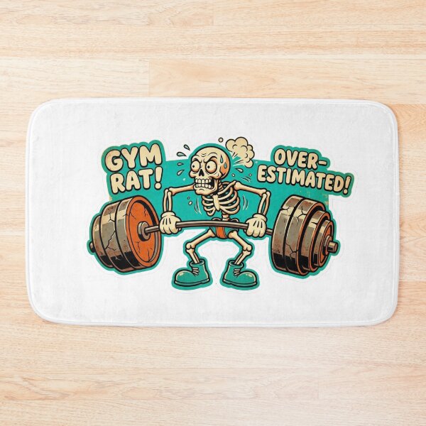 Item preview, Funny Gym Rat Skeleton Lifting Heavy Weights Fitness Sticker designed and sold by JeevanStickers.