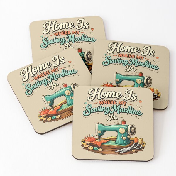 Item preview, Home Is Where My Sewing Machine Is – Funny Sewing Lover Retro Design designed and sold by blankTeeShirt.
