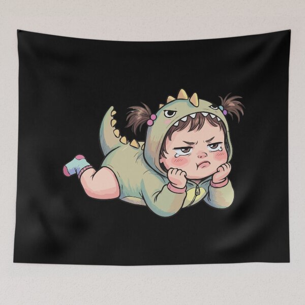 Item preview, Grumpy Toddler Reptile Onesie designed and sold by Emegan Print Art.