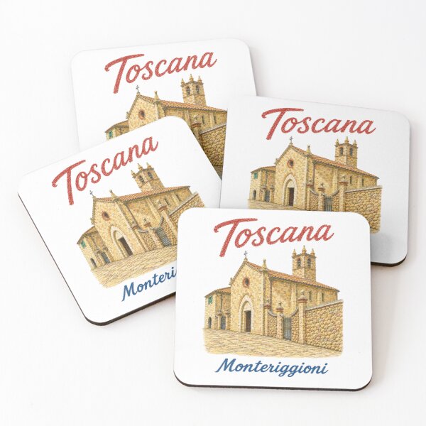 Item preview, Monteriggioni Tuscany – Colored pencil style illustration designed and sold by JOANNASKAH.