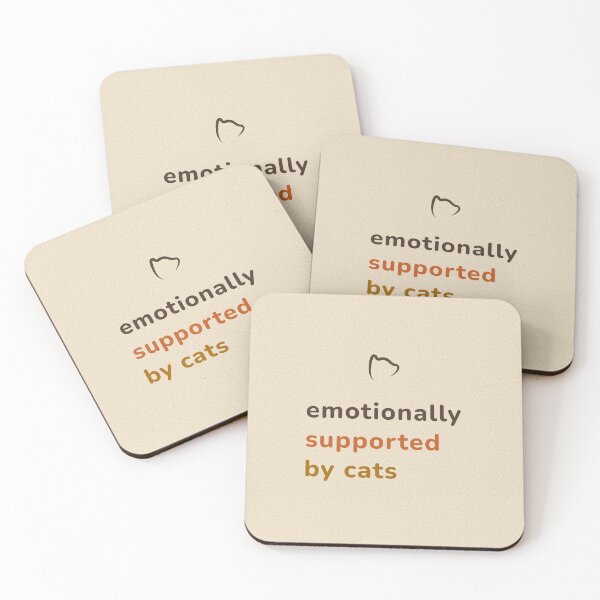 Item preview, Emotionally Supported by Cats – Cozy Cat Quote Design designed and sold by MyFotodrive.