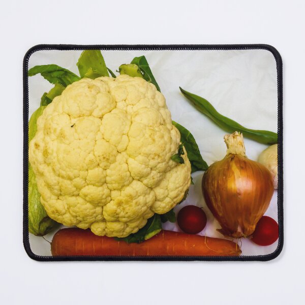Item preview, Fresh Cauliflower and Mixed Vegetables Still Life With Onion, Carrot, Garlic and Radishes designed and sold by Nmallia.