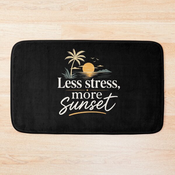 Item preview, Less stress, more sunset. designed and sold by FreshPixelArt.