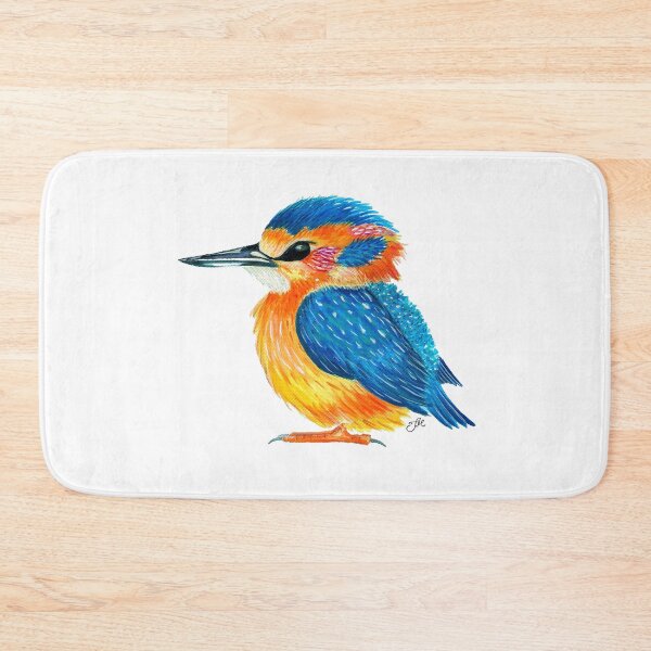 Item preview, Vibrant Handpainted Kingfisher Bird Illustration designed and sold by Jessica Morris Designs.