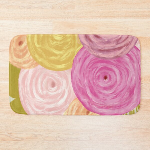Item preview, Abstract Flowers Pink and Green designed and sold by Sweet Sketches.