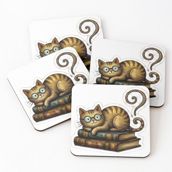 Item preview, Bookworm cat Sticker  designed and sold by mackyartsstudio.