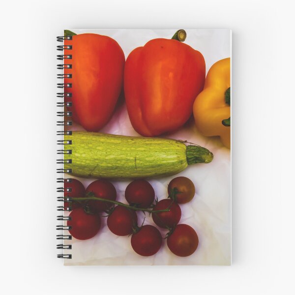 Item preview, Fresh Bell Peppers, Cherry Tomatoes And Zucchini Arranged On White Background For Healthy Cooking designed and sold by Nmallia.