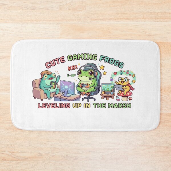 Item preview, Cute Gaming Frogs | Leveling Up in the Marsh Cozy Gamer Aesthetic designed and sold by Wear Sculpt.