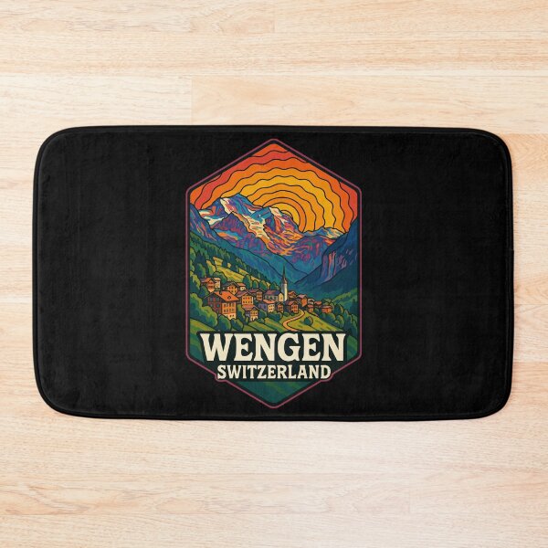 Item preview, Wengen Switzerland Alps Trippy Art designed and sold by TomFrontierArt.