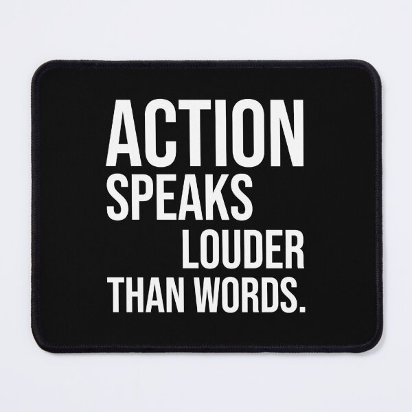 Item preview, Action speaks louder than words motivational quotes designed and sold by Pikkalo.
