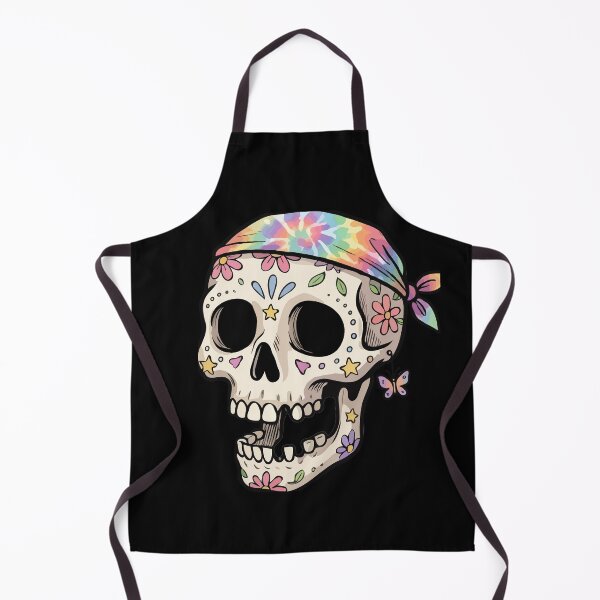 Item preview, Festive Tie-Dye Bandana Floral Skull designed and sold by Emegan Print Art.