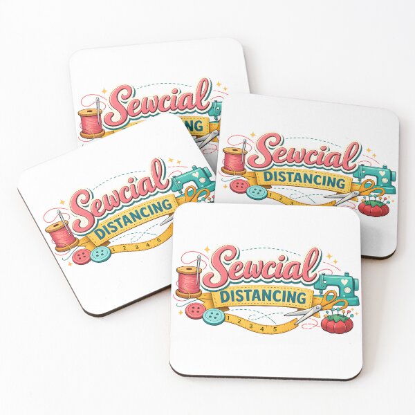 Item preview, Sewcial Distancing – Funny Sewing Pun Craft Design designed and sold by blankTeeShirt.