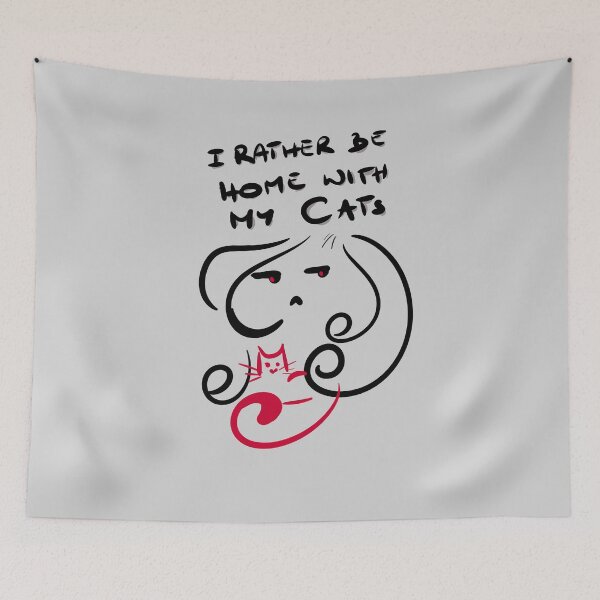 Item preview, I rather be home with my cats designed and sold by Sereneta Art.