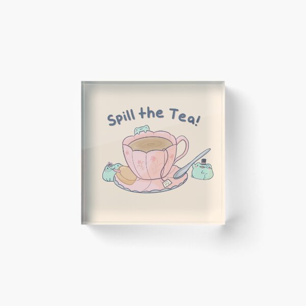 Item preview, Spill the Tea! - Cute Dapper Frogs with Tea Cup designed and sold by ShyHomebodyClub.