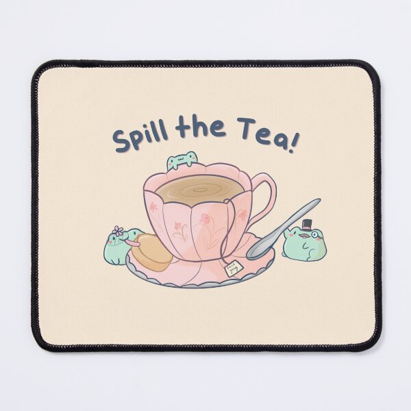 Item preview, Spill the Tea! - Cute Dapper Frogs with Tea Cup designed and sold by ShyHomebodyClub.
