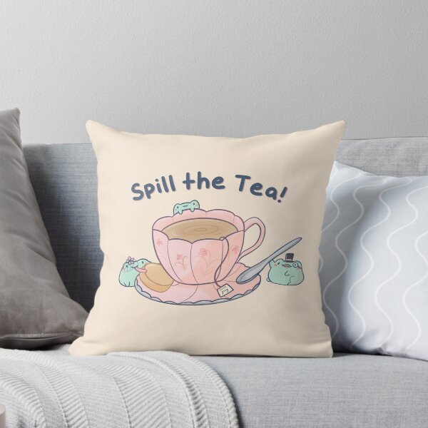 Item preview, Spill the Tea! - Cute Dapper Frogs with Tea Cup designed and sold by ShyHomebodyClub.