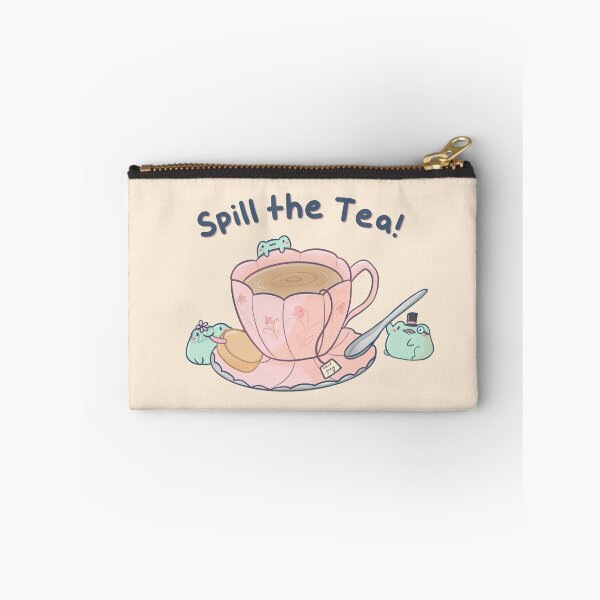 Item preview, Spill the Tea! - Cute Dapper Frogs with Tea Cup designed and sold by ShyHomebodyClub.