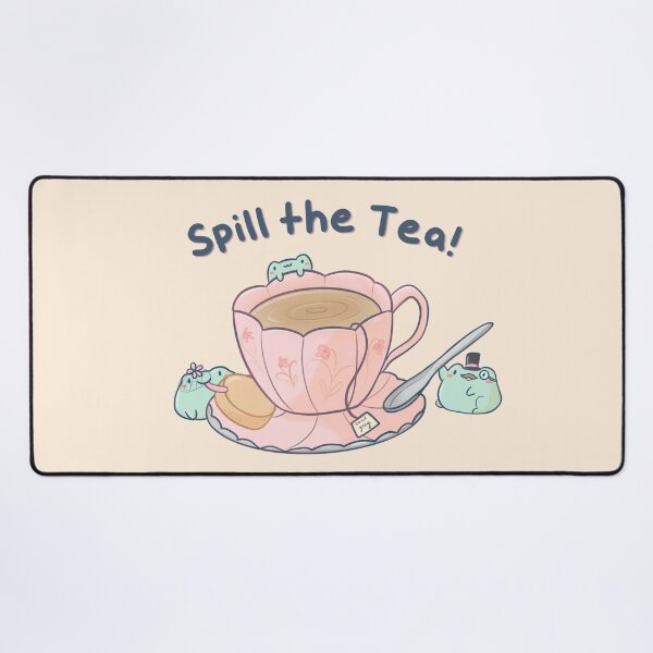 Item preview, Spill the Tea! - Cute Dapper Frogs with Tea Cup designed and sold by ShyHomebodyClub.