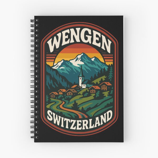 Item preview, Wengen Switzerland Alps Retro Vintage designed and sold by TomFrontierArt.