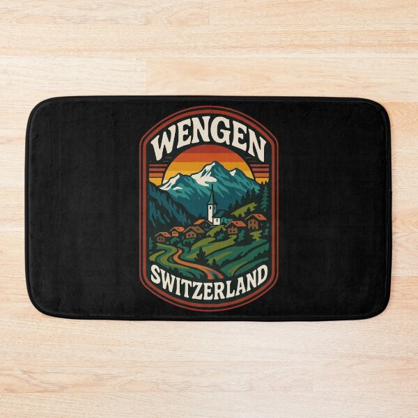 Item preview, Wengen Switzerland Alps Retro Vintage designed and sold by TomFrontierArt.