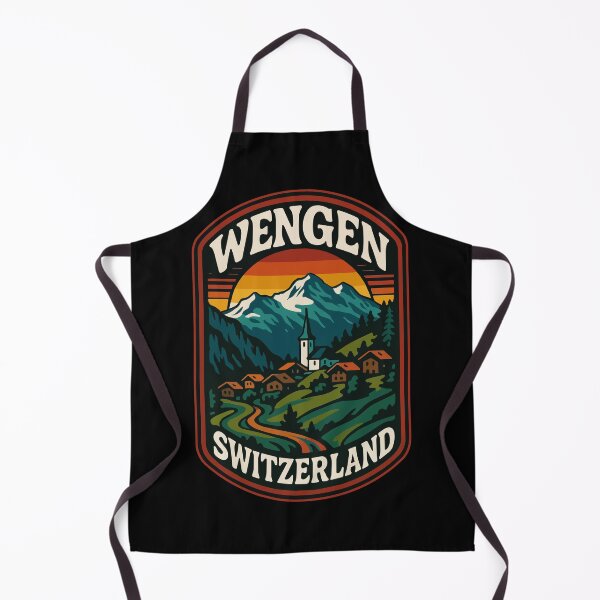 Item preview, Wengen Switzerland Alps Retro Vintage designed and sold by TomFrontierArt.