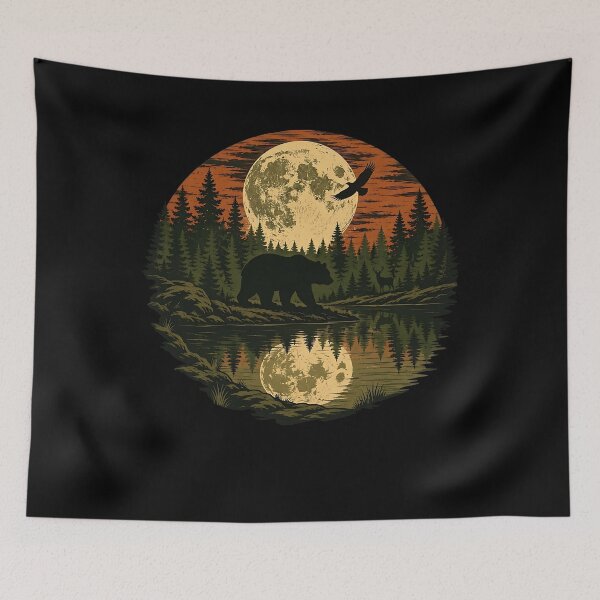 Item preview, Forest Retro Nature Wildlife Outdoor Hiking Vintage designed and sold by clothesy7.