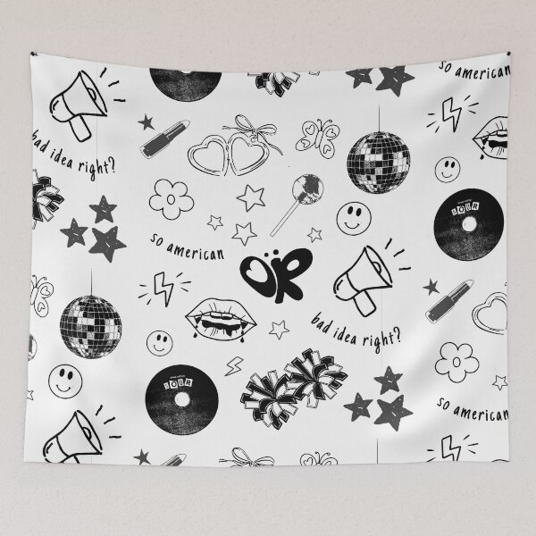 Item preview, Black Doodle Aesthetic – Y2K Heartbreak Minimal Alt Girl Design designed and sold by romelleworks.