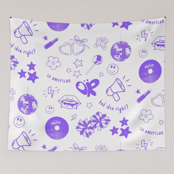 Item preview, Purple Grunge Doodle Aesthetic | Soft Y2K Heartbreak Cute Design designed and sold by romelleworks.