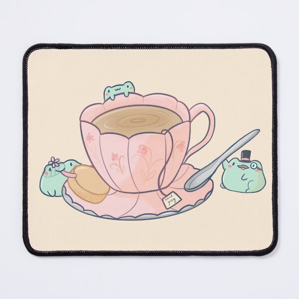 Item preview, Dapper Frog Tea Party - Cute Frogs with Tea Cup designed and sold by ShyHomebodyClub.
