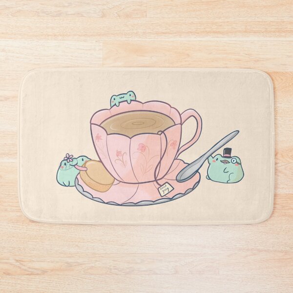 Item preview, Dapper Frog Tea Party - Cute Frogs with Tea Cup designed and sold by ShyHomebodyClub.