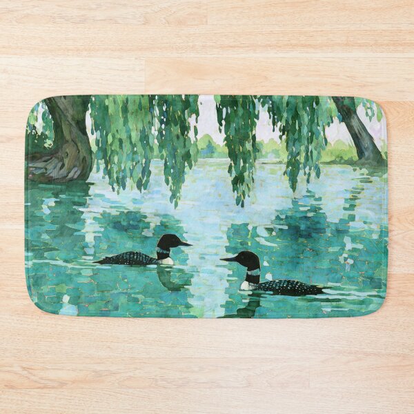 Item preview, Two Loons Under Willow Branches Watercolor designed and sold by Janine Aykens.