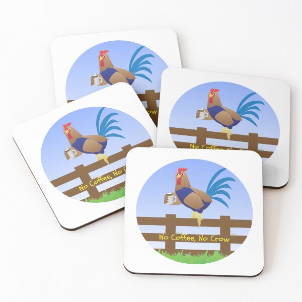 Item preview, No Coffee No Crow Funny Rooster Meme designed and sold by DesignsbyDustin.