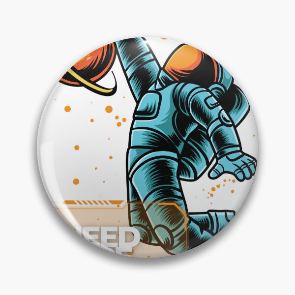 Item preview, Basketball Spaceman Wall Art Print for Fans, astronaut dunk illustration, sci fi basketball decor, I Need More Space quote designed and sold by ChartGifts.