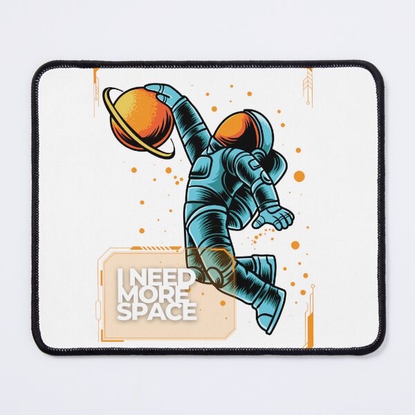 Item preview, Basketball Spaceman Wall Art Print for Fans, astronaut dunk illustration, sci fi basketball decor, I Need More Space quote designed and sold by ChartGifts.