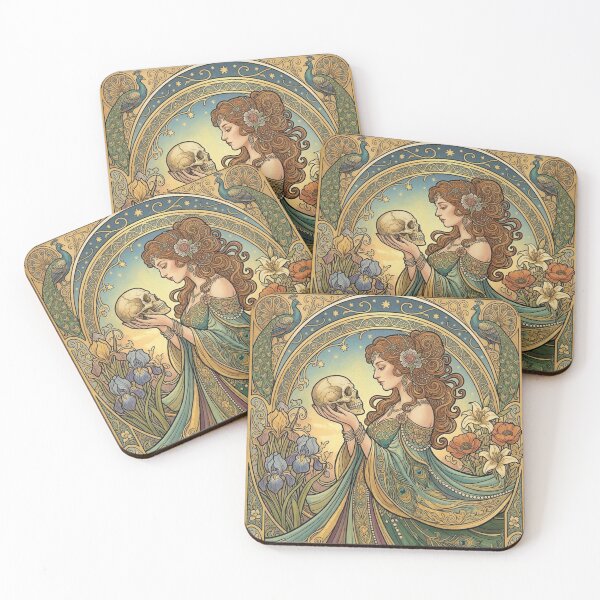 Item preview, Curious Woman Art Nouveau designed and sold by ArtofDissent.