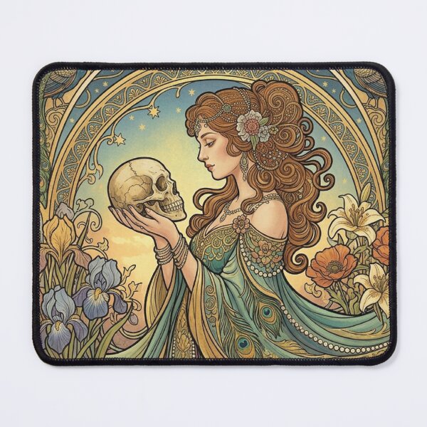 Item preview, Curious Woman Art Nouveau designed and sold by ArtofDissent.