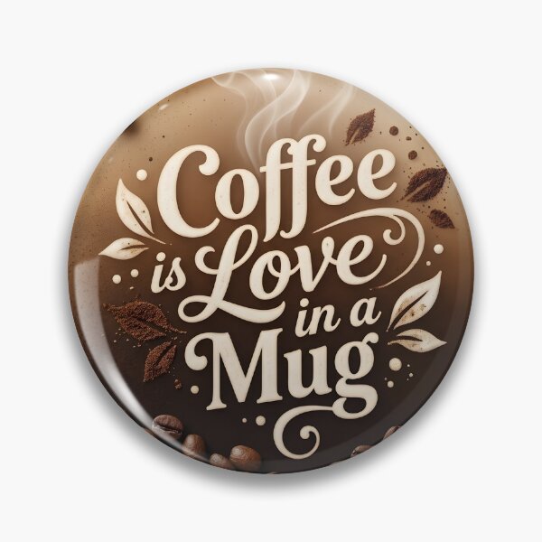 Item preview, Coffee is Love in a Mug Typography Art designed and sold by Sybille-Yates.