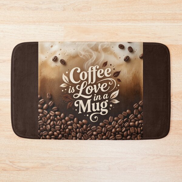 Item preview, Coffee is Love in a Mug Typography Art designed and sold by Sybille-Yates.