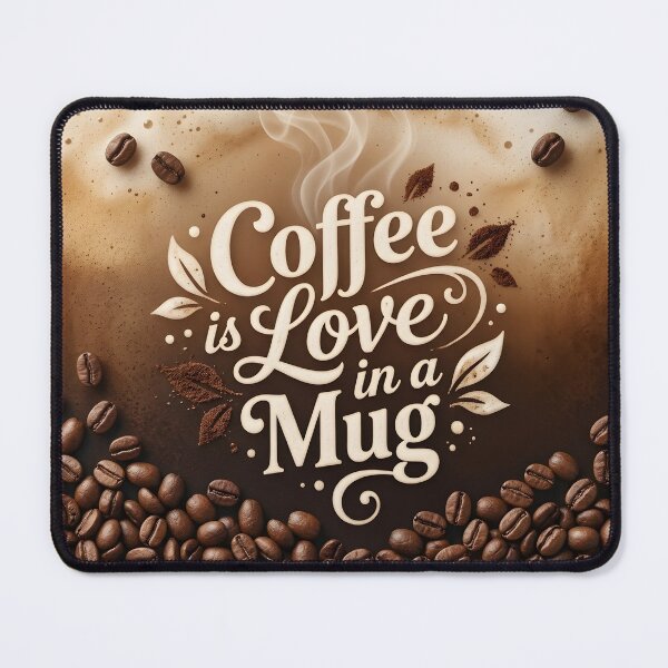 Item preview, Coffee is Love in a Mug Typography Art designed and sold by Sybille-Yates.