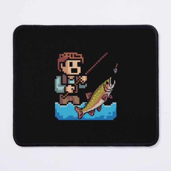 Item preview, Fisherman with his Bass 8bit Graphic designed and sold by 8bit Revival Shop.