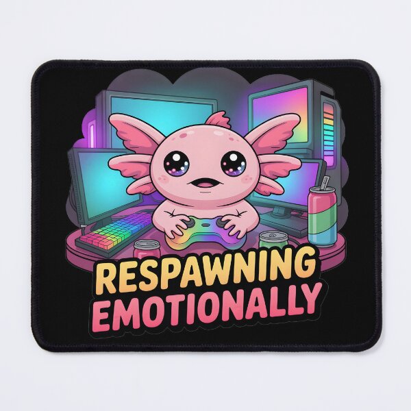 Item preview, Axolotl Gamer Respawning Emotionally Cute Animal Gaming Meme designed and sold by Fitswear.