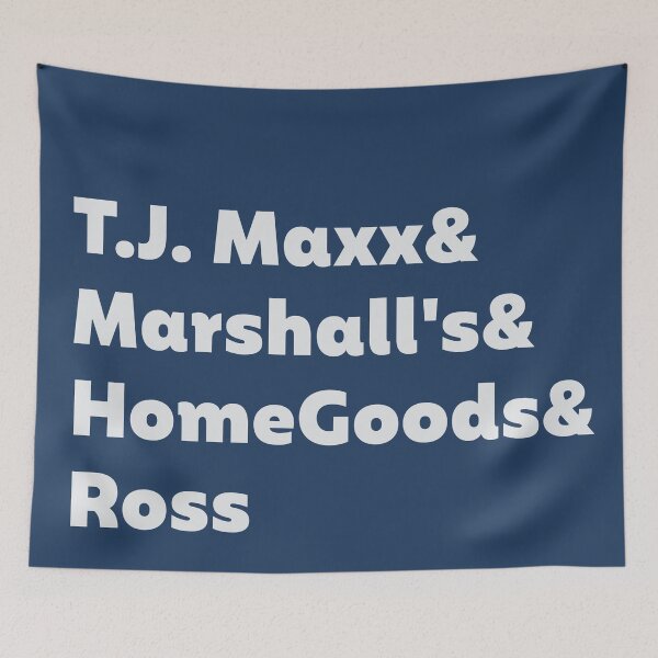 Item preview, T.J. Maxx & Marshall’s & HomeGoods & Ross – Funny Retail Addict Typography Design designed and sold by JUSTIFYbyGDB.