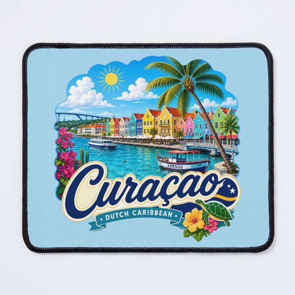 Item preview, Curaçao Dutch Caribbean Tropical Waterfront designed and sold by Myra365Art.