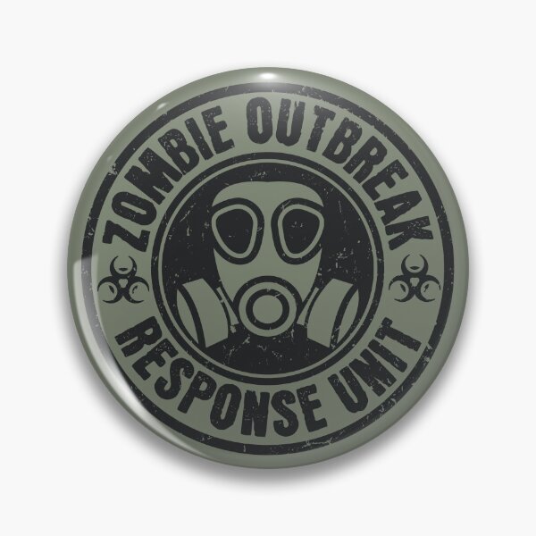 Item preview, Zombie Outbreak Response Unit Distressed Gas Mask Seal designed and sold by AnAzArt.