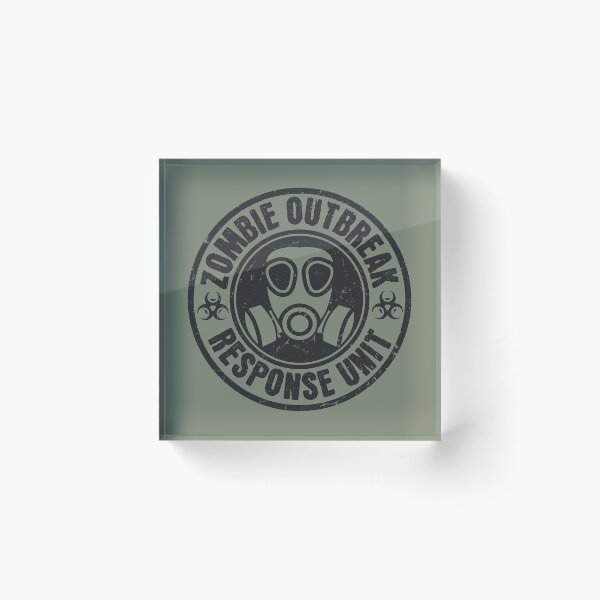 Item preview, Zombie Outbreak Response Unit Distressed Gas Mask Seal designed and sold by AnAzArt.