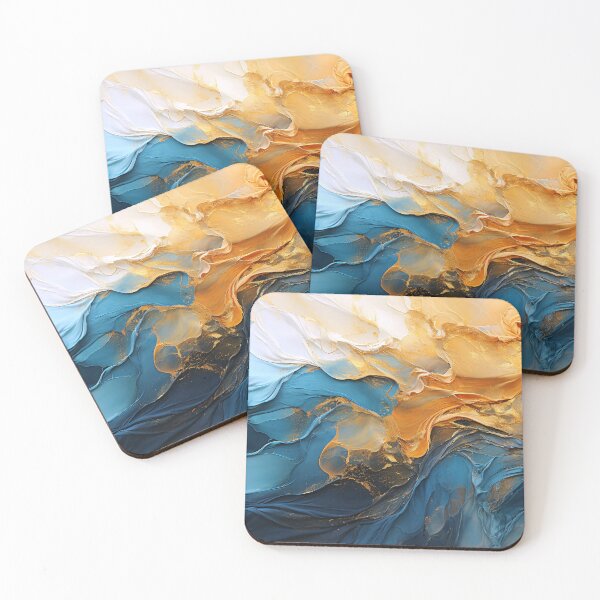 Item preview, Buttery Sunshine, White Clouds Over Blue Ocean Abstract designed and sold by DEC02.