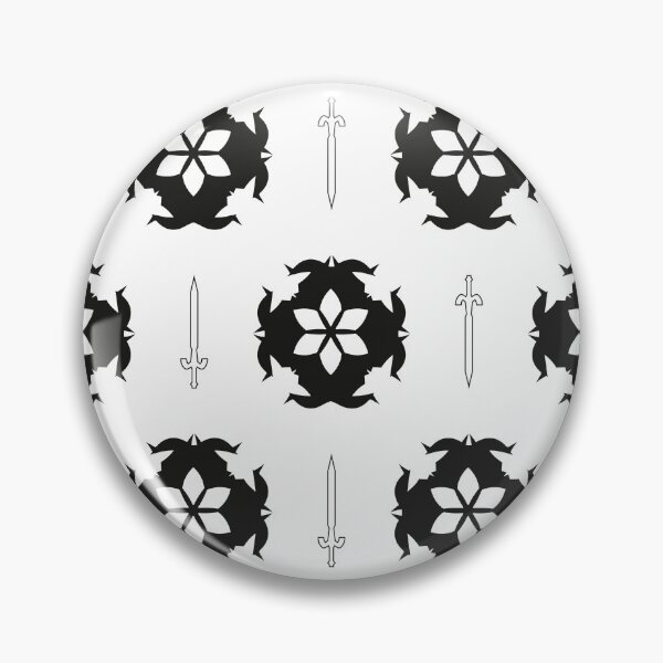 Item preview, Flower Knight Pattern - Black and White designed and sold by Daniel Bevis Design.