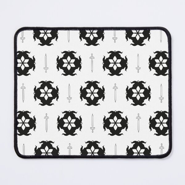 Item preview, Flower Knight Pattern - Black and White designed and sold by Daniel Bevis Design.