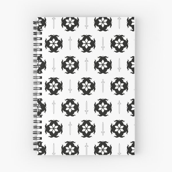 Item preview, Flower Knight Pattern - Black and White designed and sold by Daniel Bevis Design.