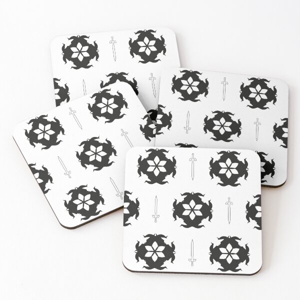 Item preview, Flower Knight Pattern - Black and White designed and sold by Daniel Bevis Design.
